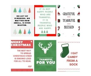 printable Christmas lunchbox notes