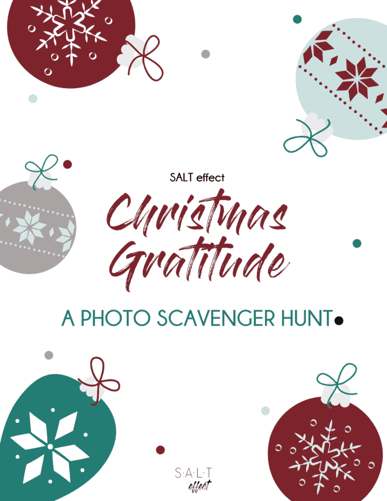 SALT effect Christmas Gratitude Photo Scavenger Hunt