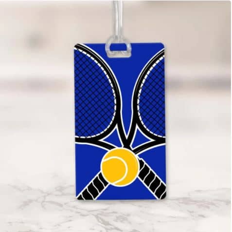 Tennis bag tag