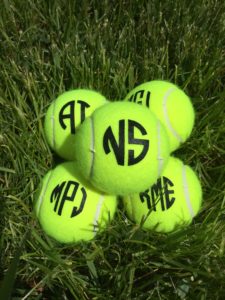 monogrammed tennis balls