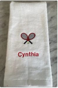 Personalized tennis towel
