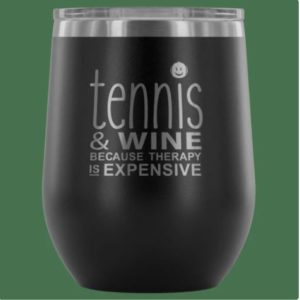 Tennis wine glass