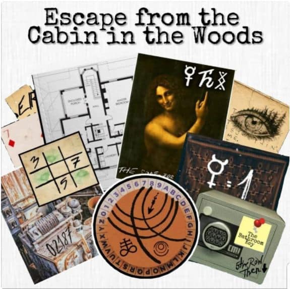 Escape Room DIY Printable Game Kit - Escape From the Cabin in the Woods