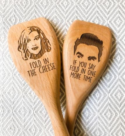 David and Moira Rose Wooden Spoons