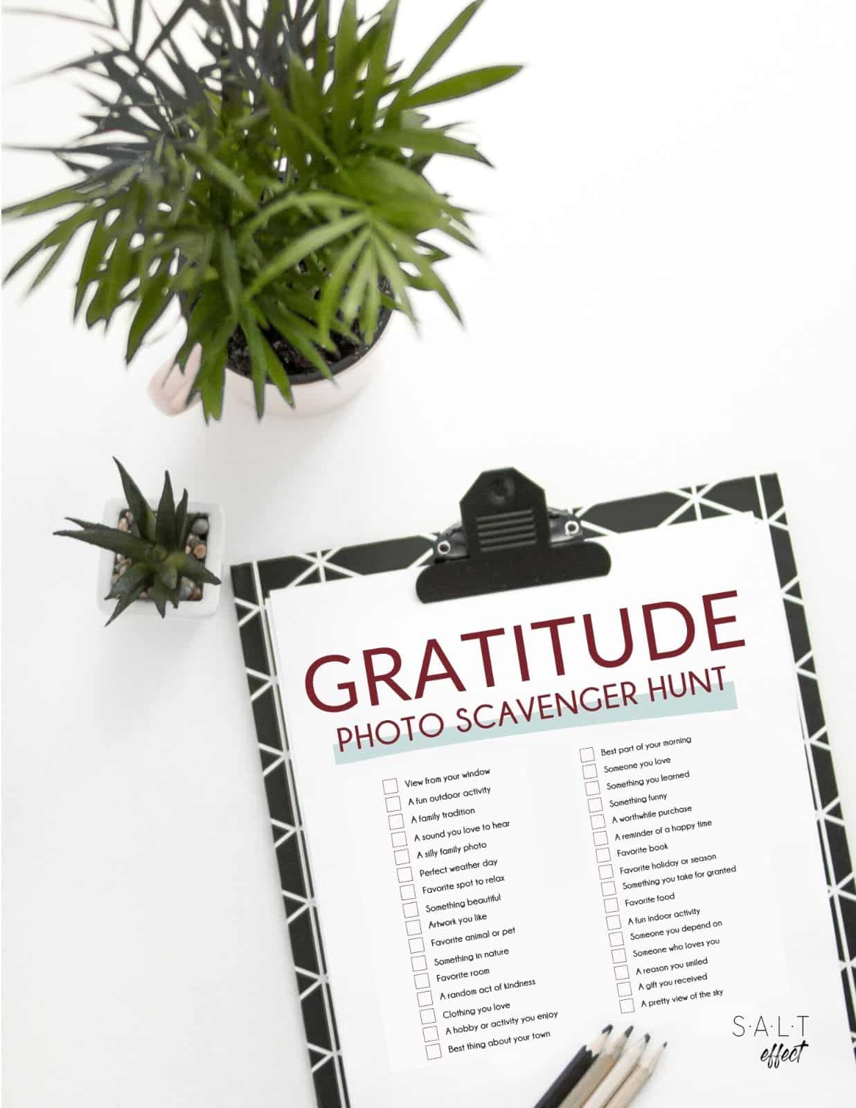 Gratitude Photo Scavenger Hunt