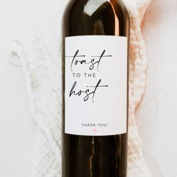 Toast to the Host Wine Label